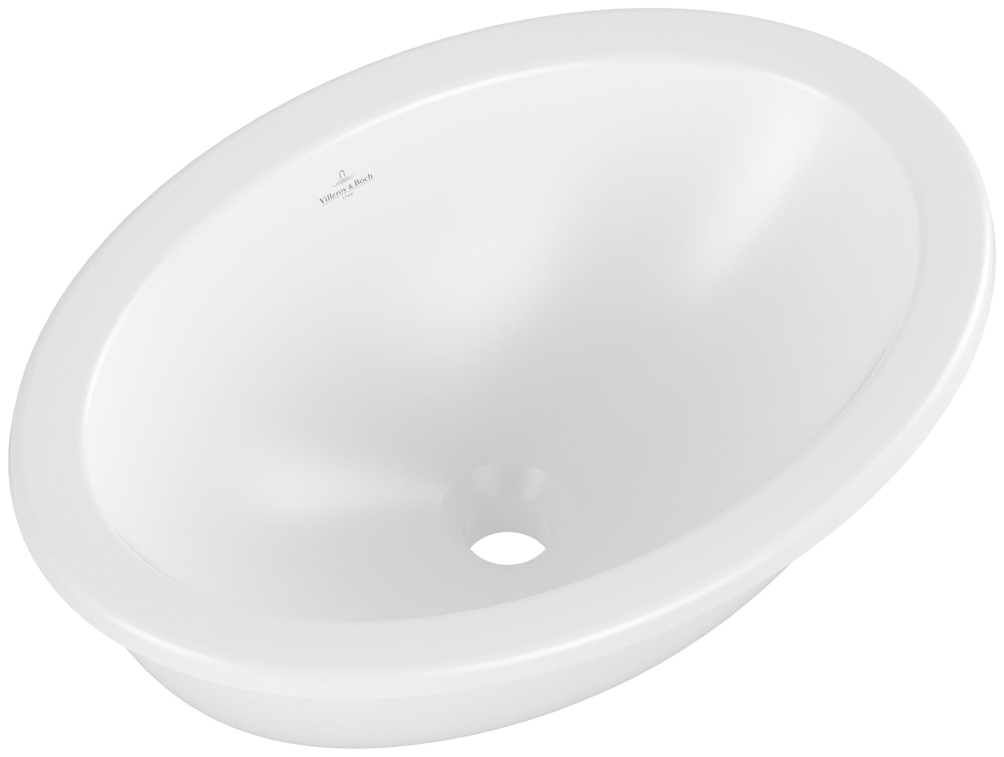 Villeroy & Boch Loop & Friends umyvadlo 48.5x32.5 cm oválné pod pult bílá matný 4A5400RW