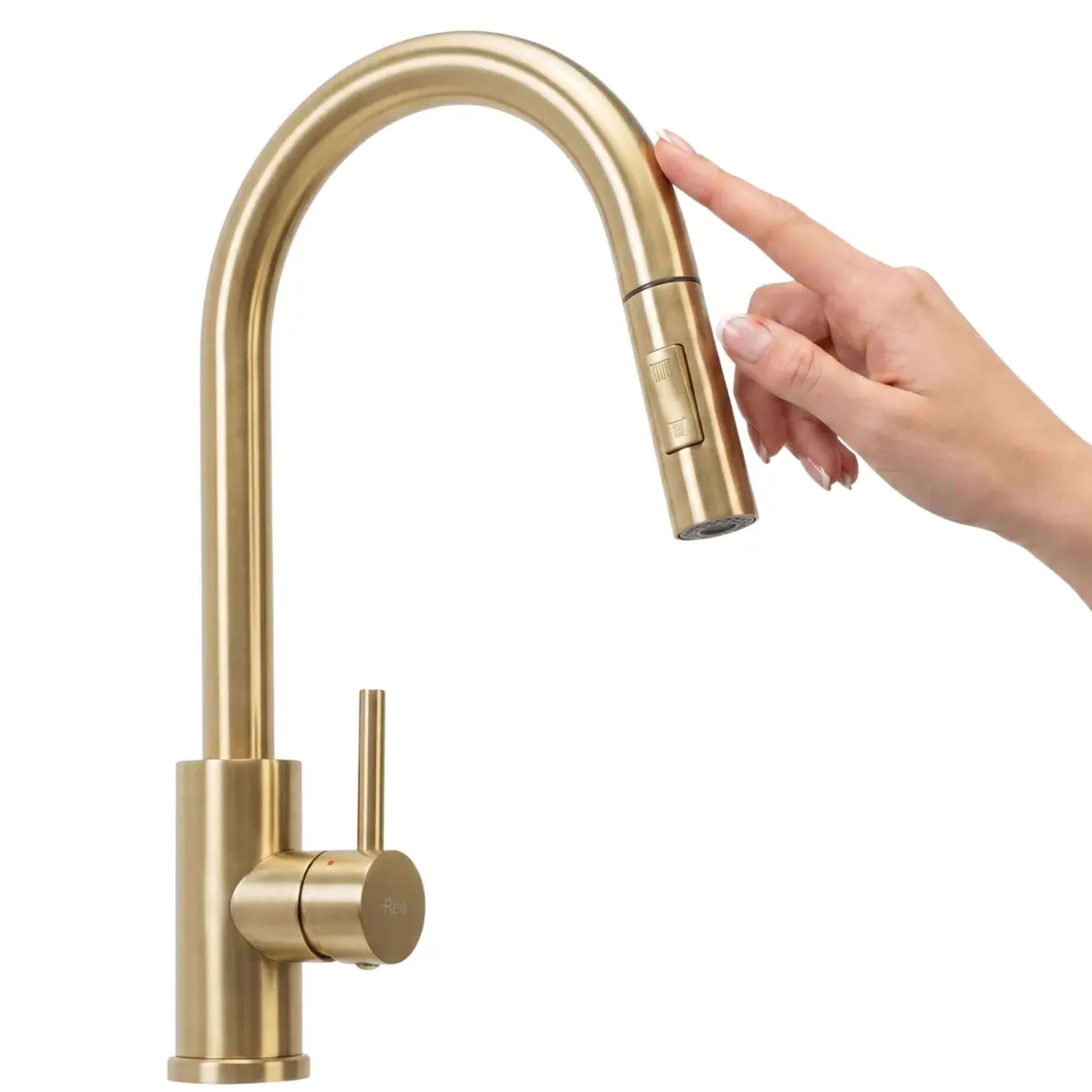 Rea Fresh Touch kuchyňská baterie stojící zlatá/staré zlato REA-B9842