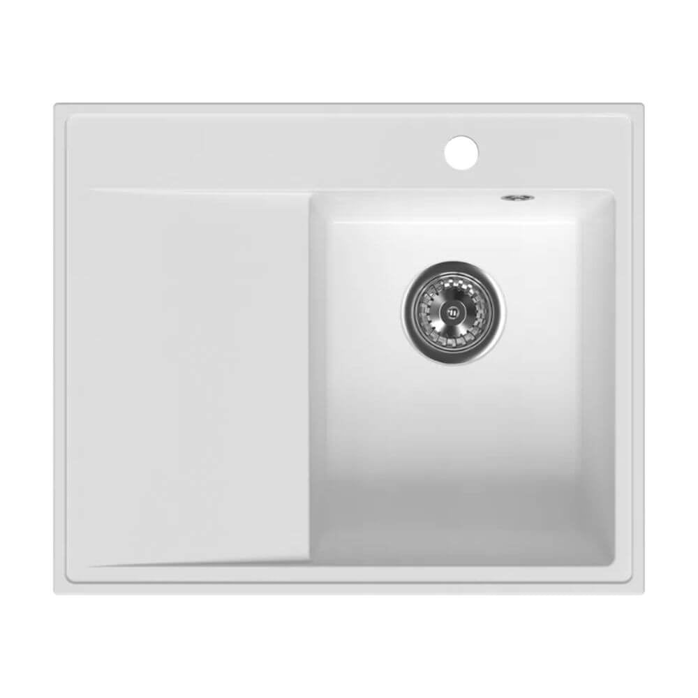 Ferro Stampo granitový dřez 60x50 cm bílá DRGS-R/50/60WH