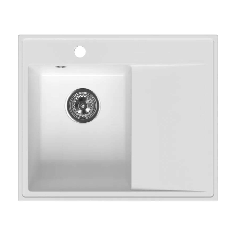 Ferro Stampo granitový dřez 60x50 cm bílá DRGS-L/50/60WH