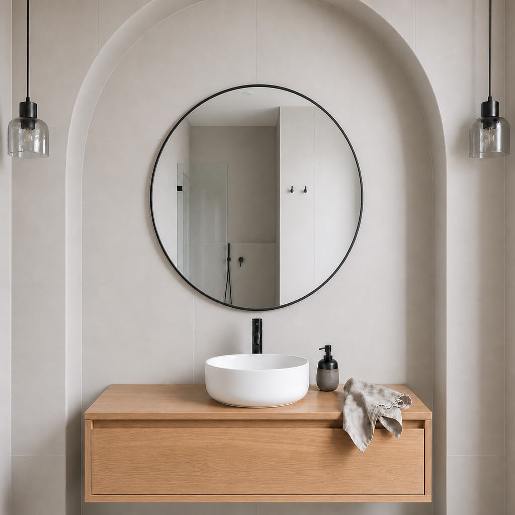 Baltica Design Aluma zrcadlo 80x80 cm kulatý černá 5904107933351