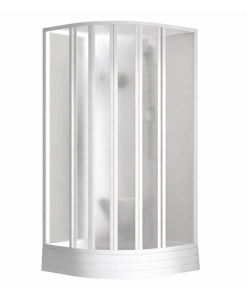 Ravak Supernova sprchový kout s vaničkou 90x90 cm půlkulatá bílá lesk/ 80677112ZG
