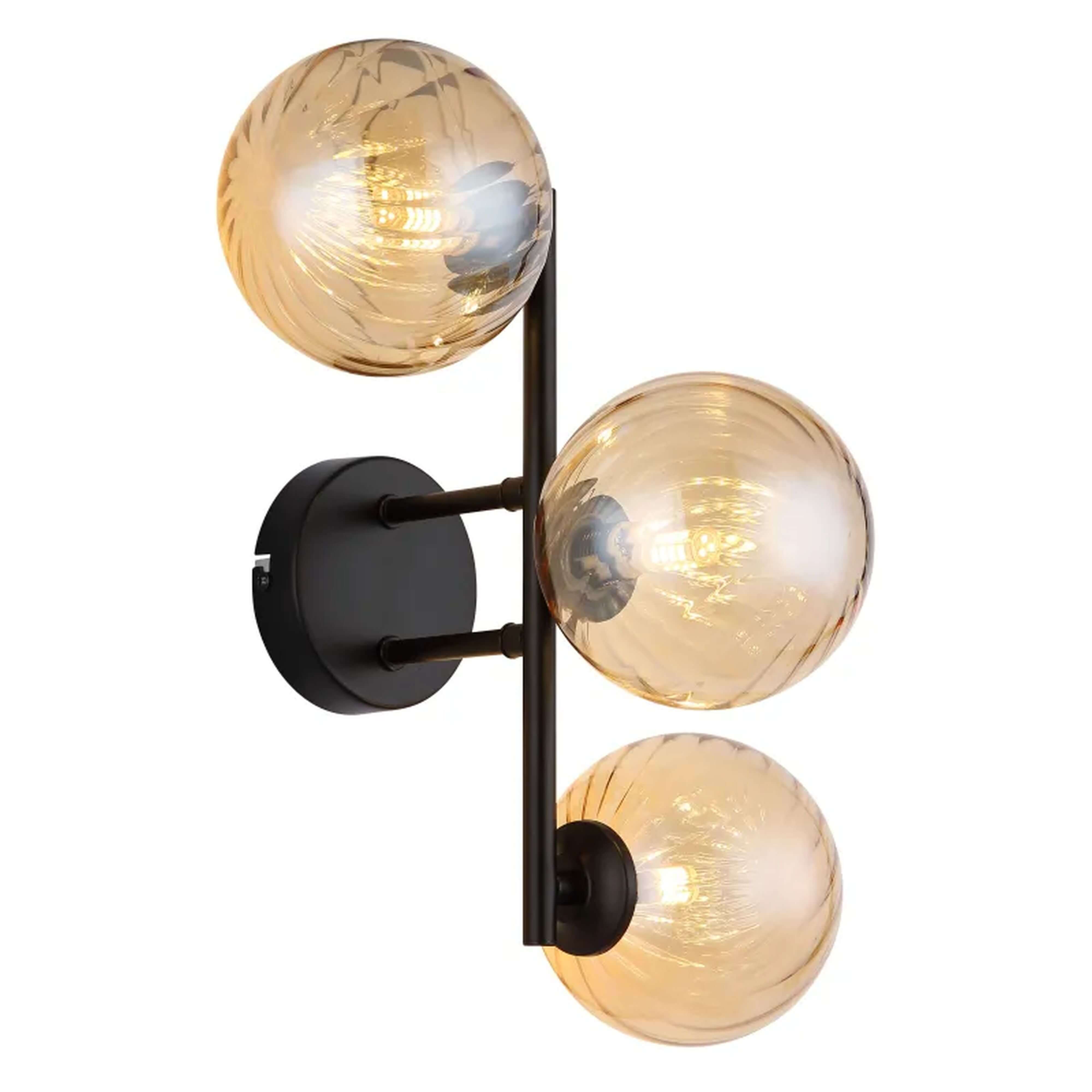 Globo Lighting Conor nástěnné svítidlo 3x4 W černá-jantarová 56146W