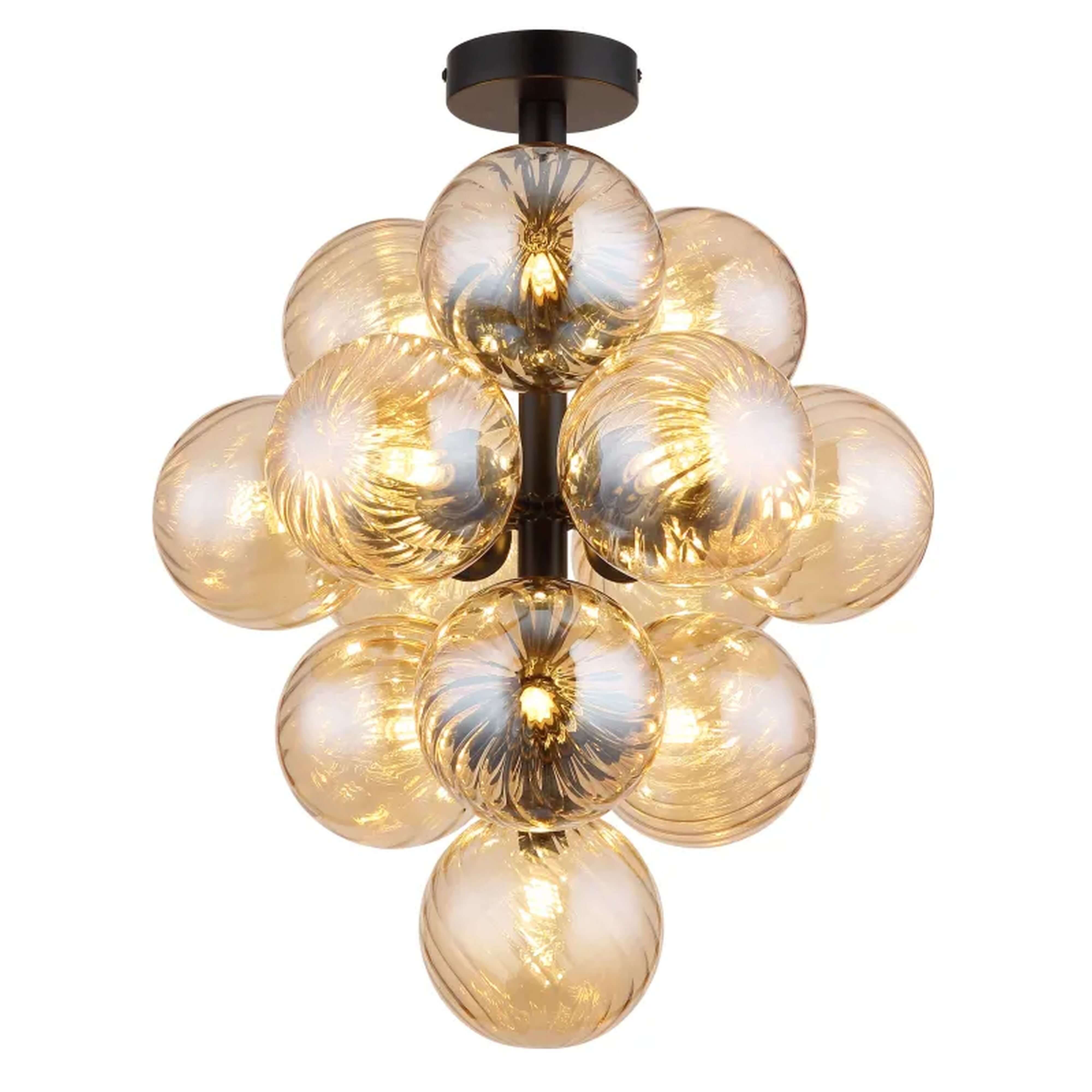 Globo Lighting Conor stropní světlo x4 W černá-jantarová 56146D