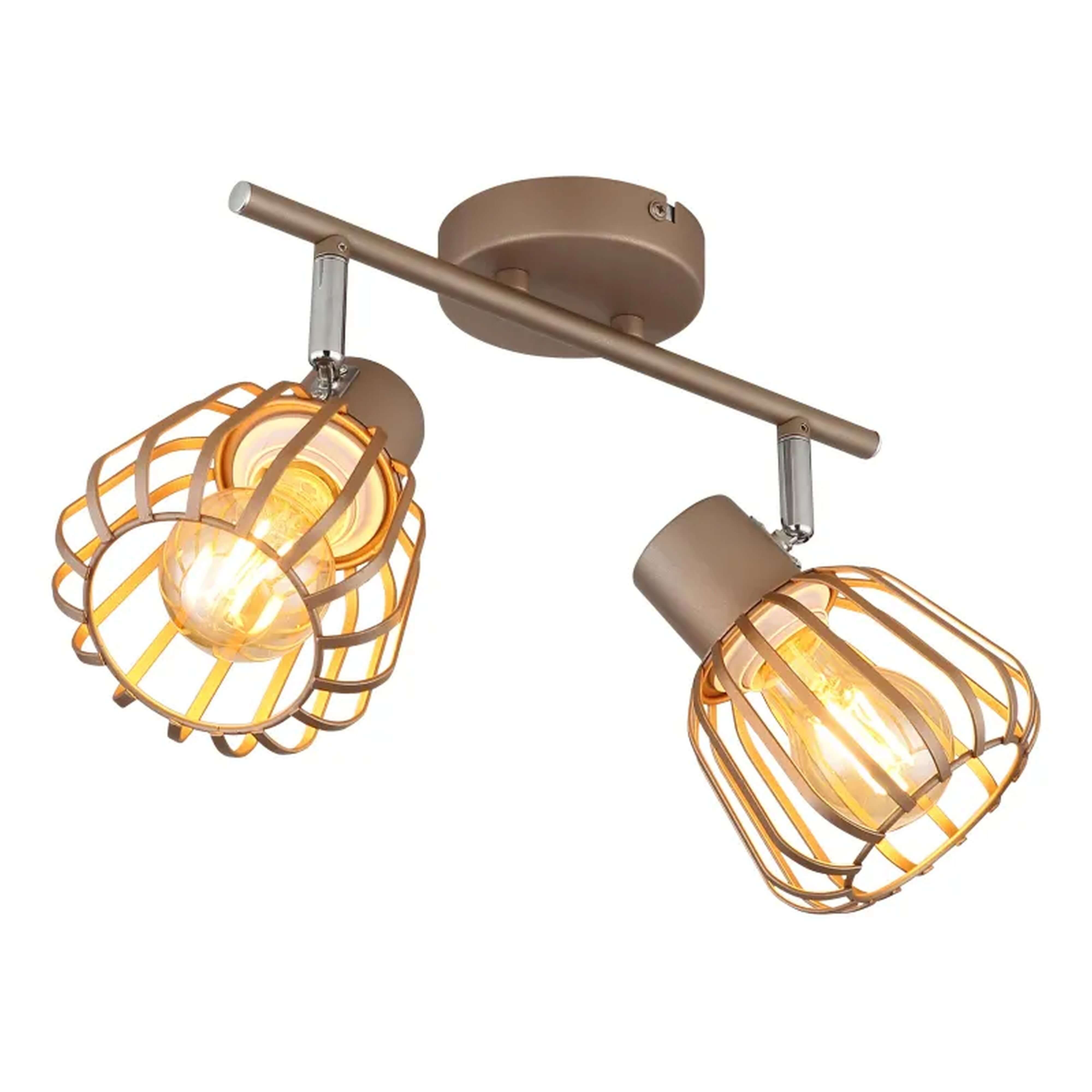 Globo Lighting Olin nástěnné svítidlo 2x40 W hnědá 54663-2