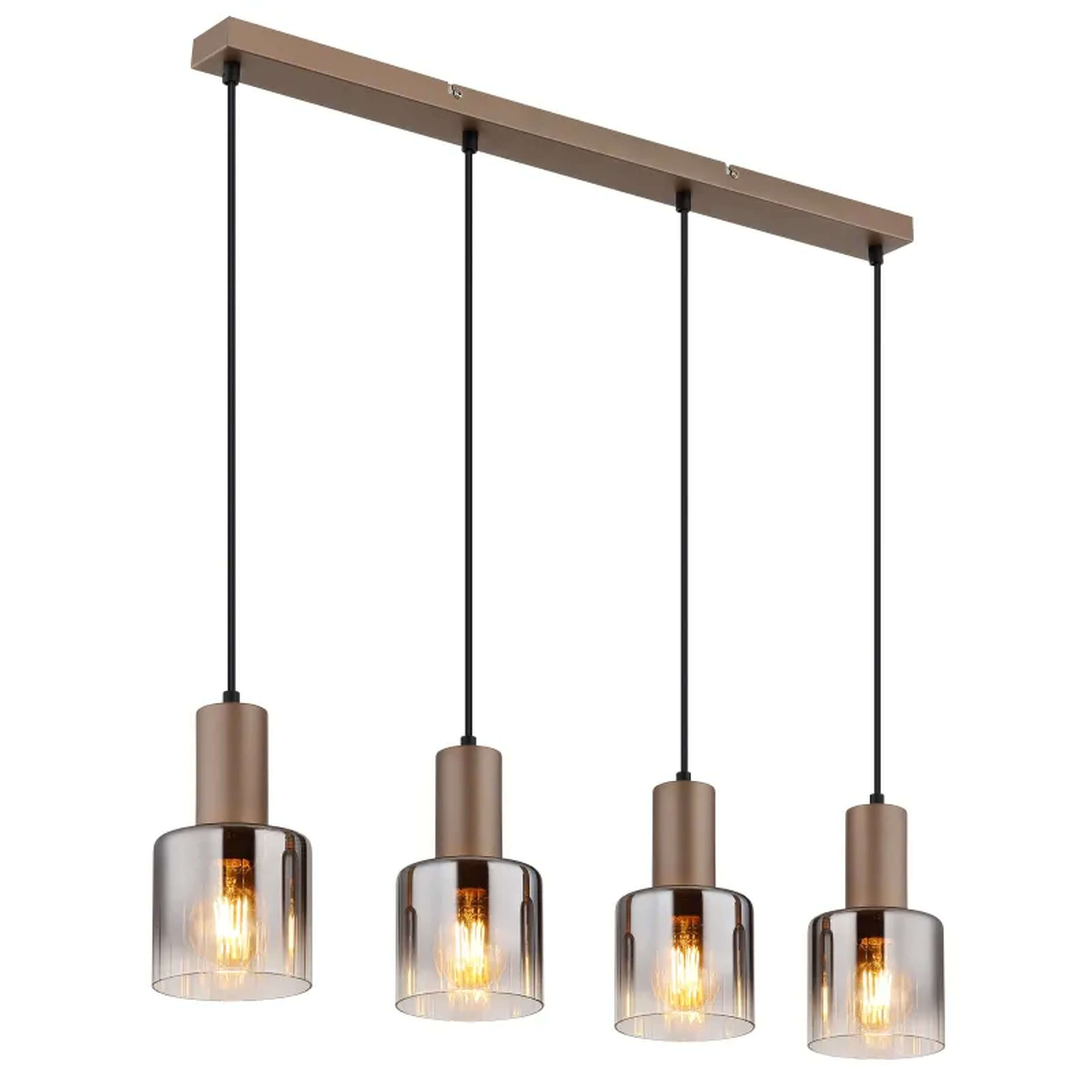 Globo Lighting Walton závěsné svítidlo 4x40 W kouřová-hnědá 54318-4H