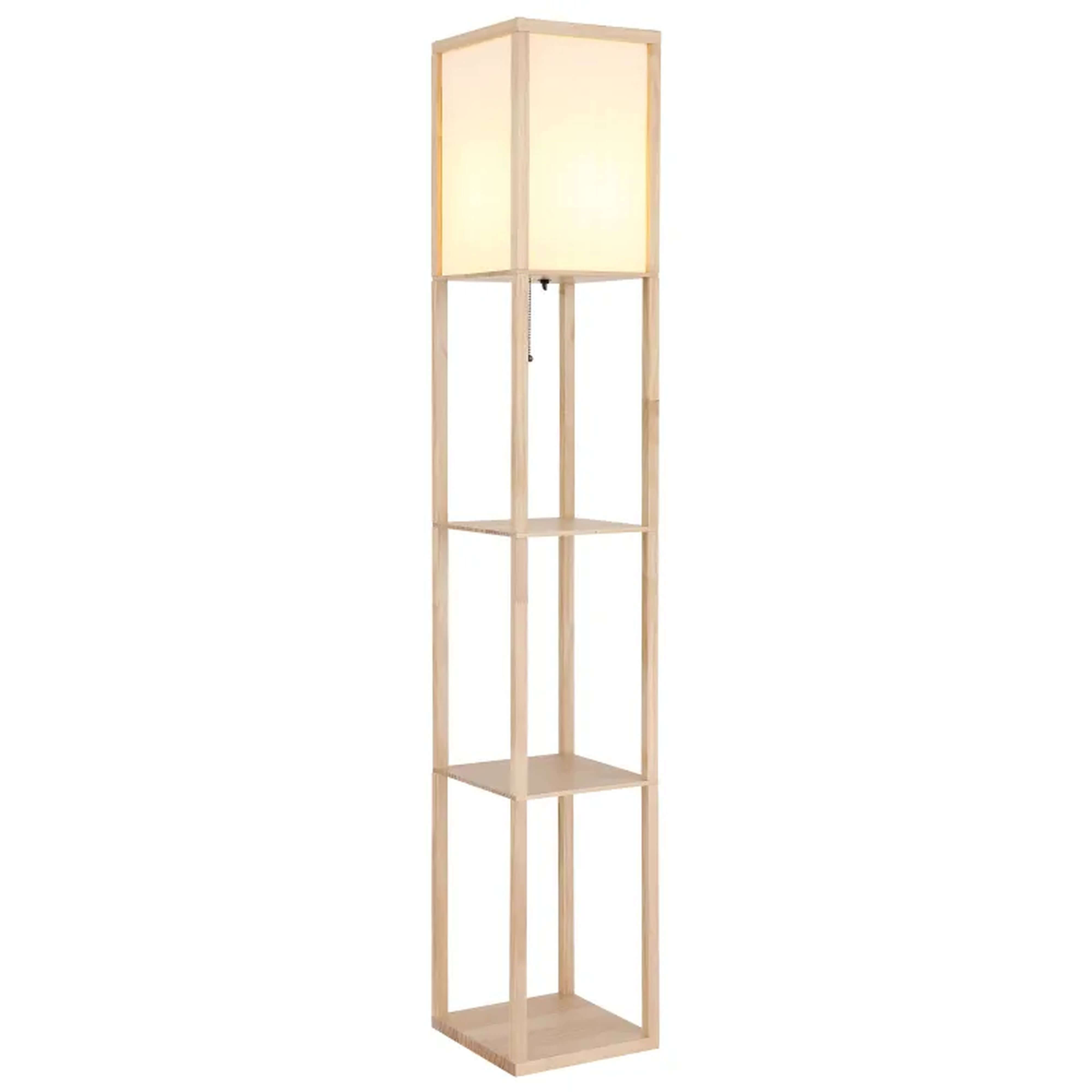 Globo Lighting Tabitha stojací lampa 1x60 W bílá-hnědá 58611