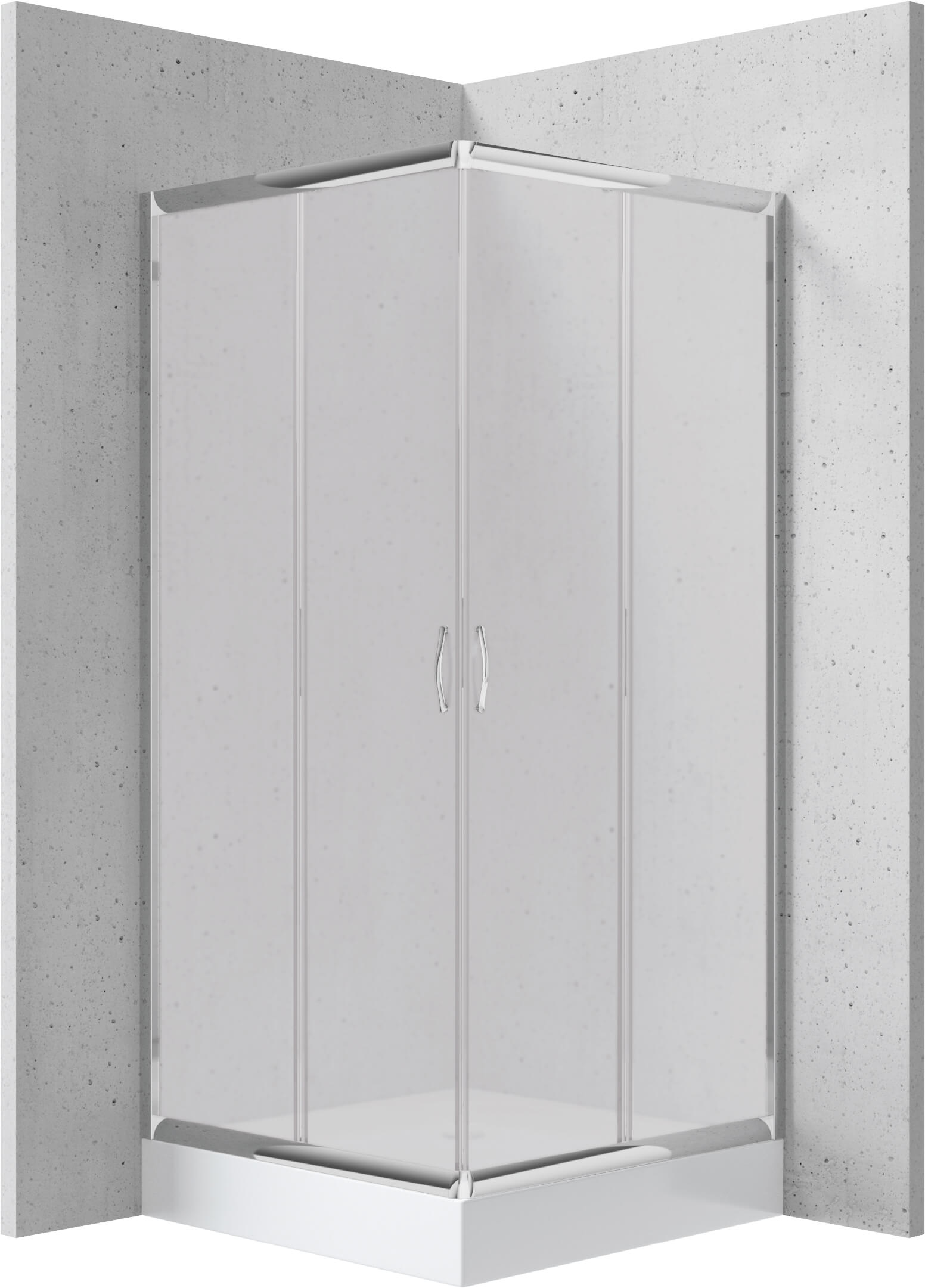 Deante Funkia sprchový kout s vaničkou 80x80 cm čtvercový chrom lesk/průhledné sklo KYCZ642K