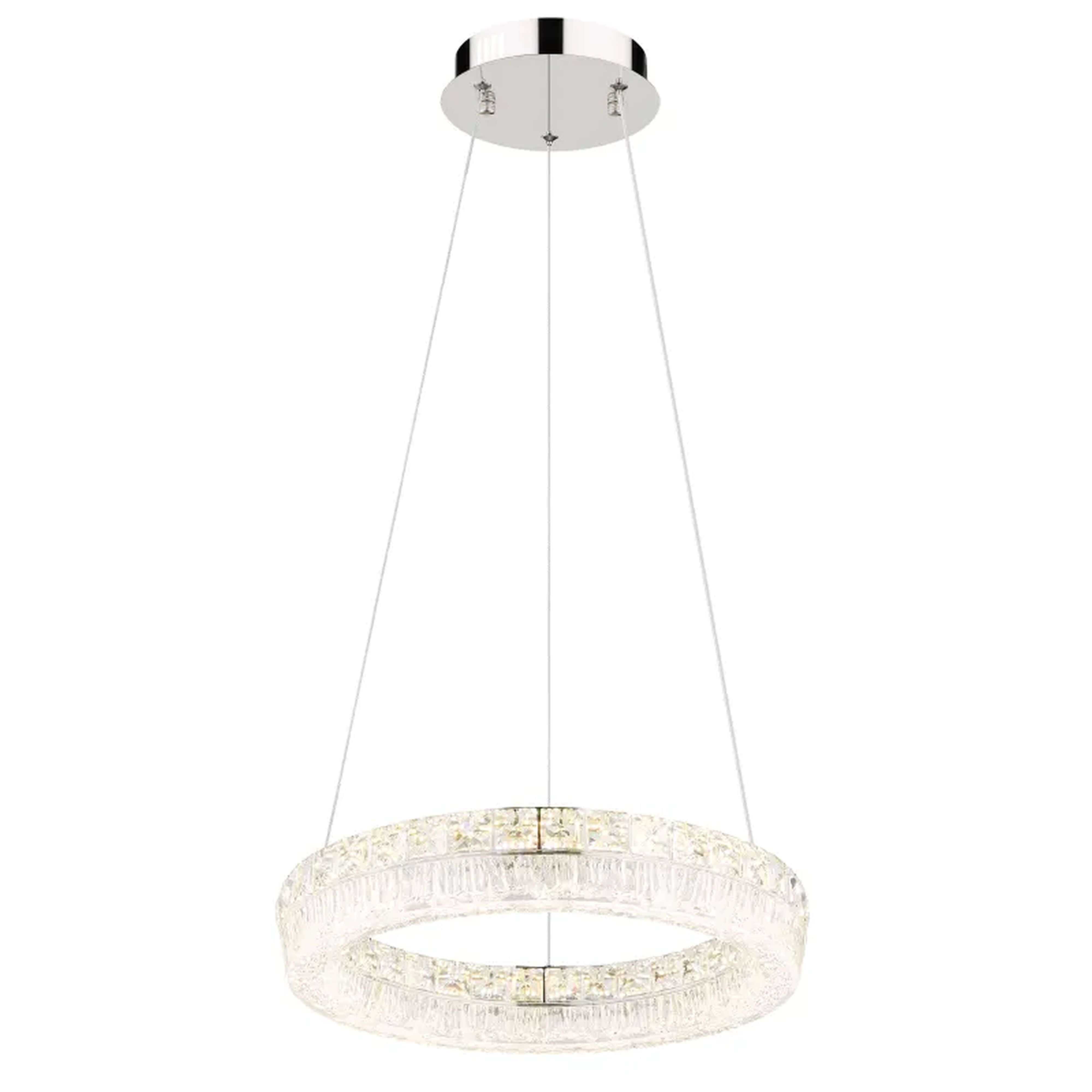 Globo Lighting Laurel chytrá závěsná lampa 1x24 W chrom-průhledná 67387-24