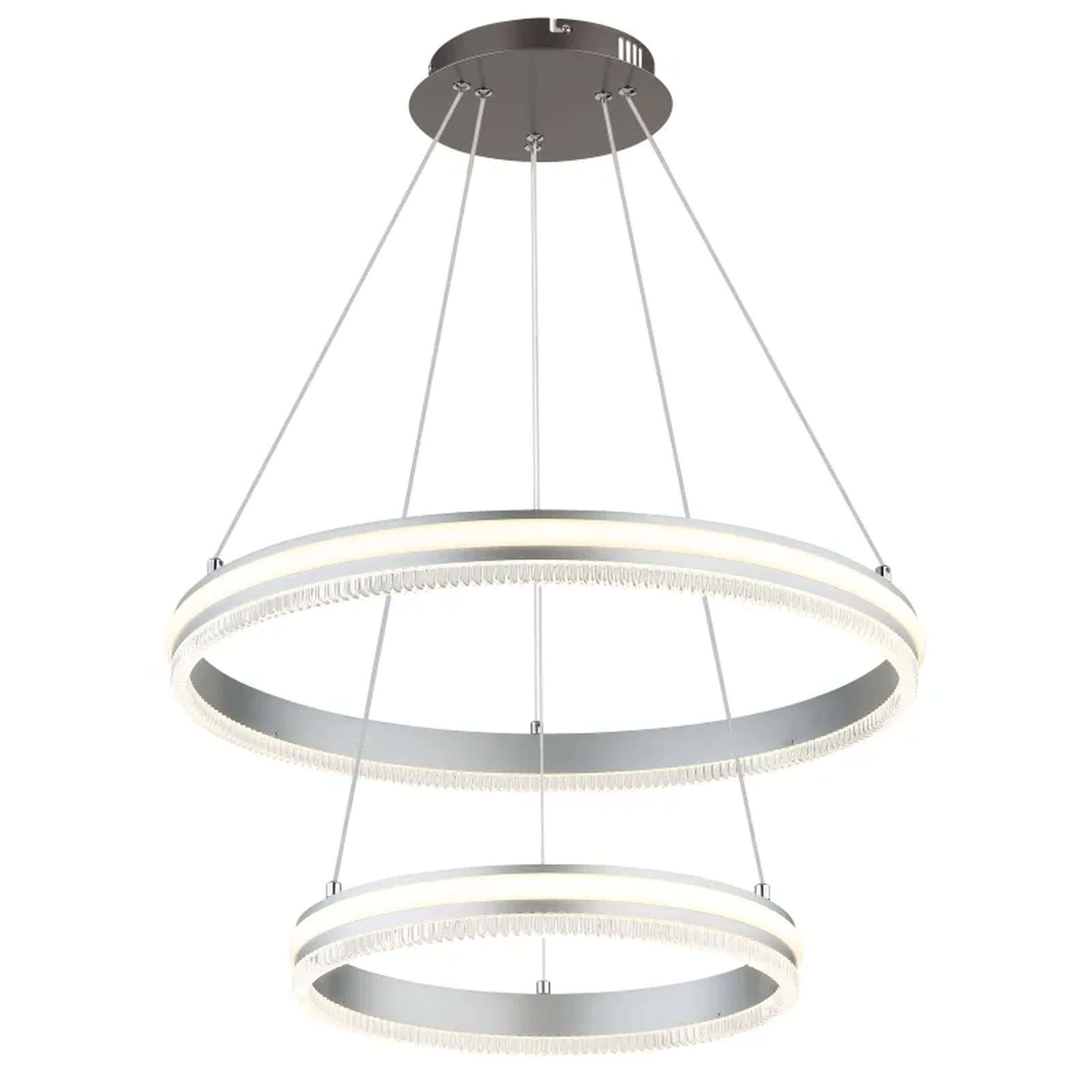Globo Lighting Francine závěsné svítidlo 2x60 W šedá/popelavá-stříbrná 67377-60H