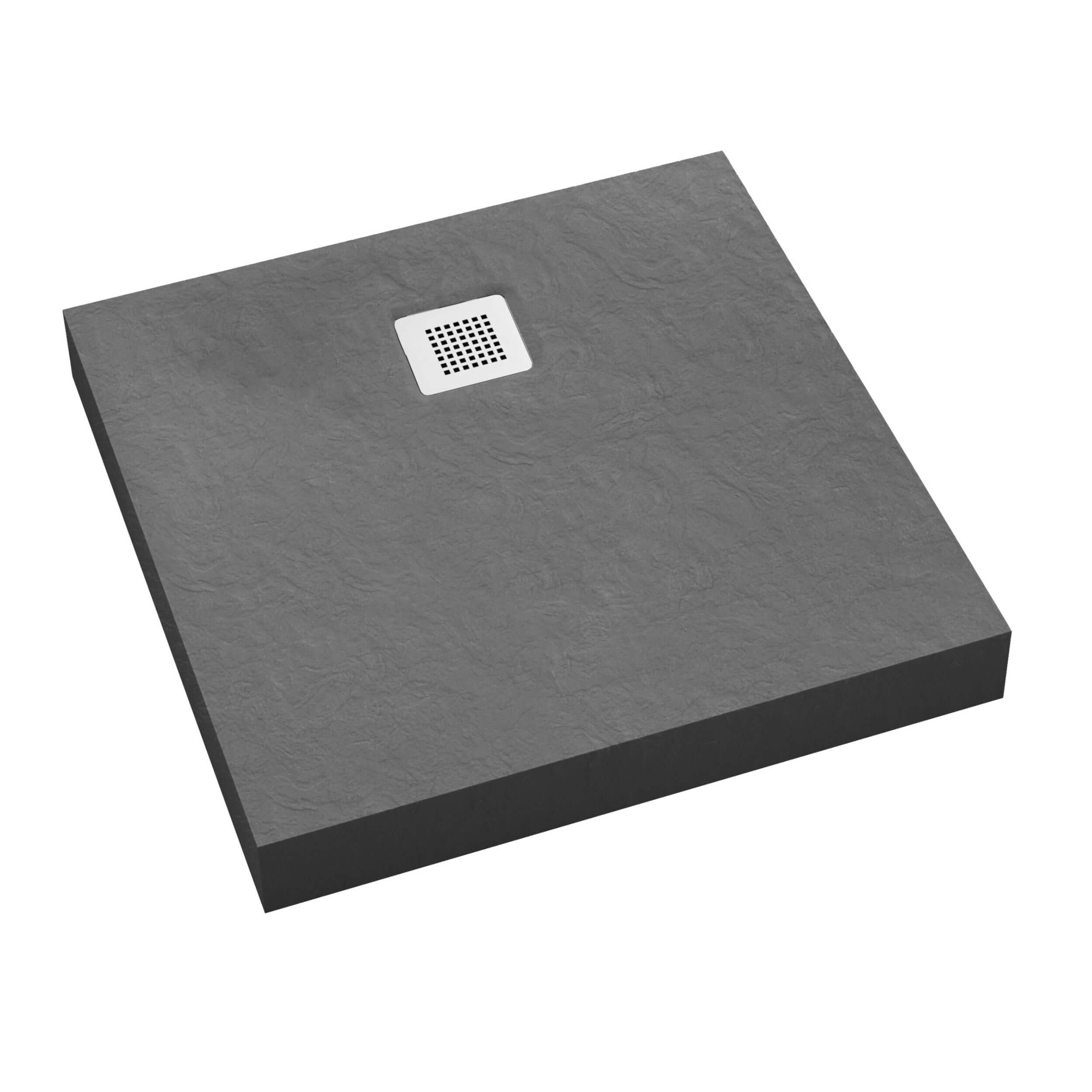 Schedpol New Horizons Grey Stone čtvercová sprchová vanička 80x80 cm šedá 3.3400/S/ST-M2