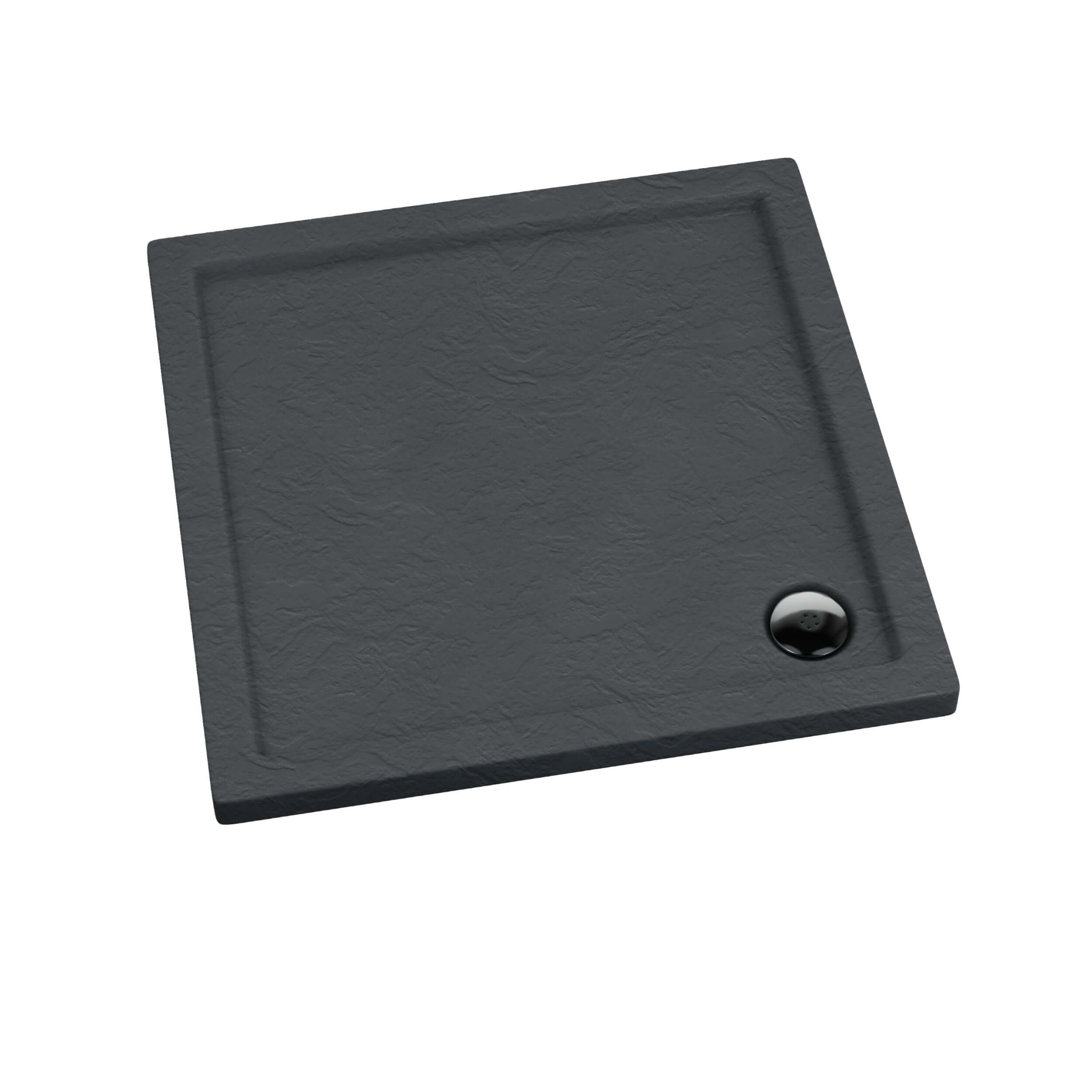 Schedpol Caspar Grey Stone čtvercová sprchová vanička 90x90 cm šedá 3.261/S/ST