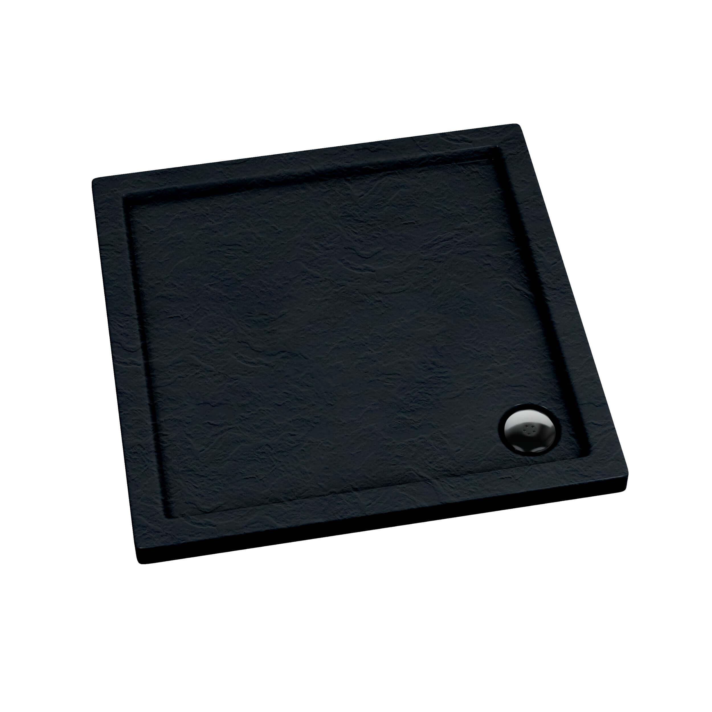 Schedpol Caspar Black Stone čtvercová sprchová vanička 80x80 cm černá 3.260/C/ST
