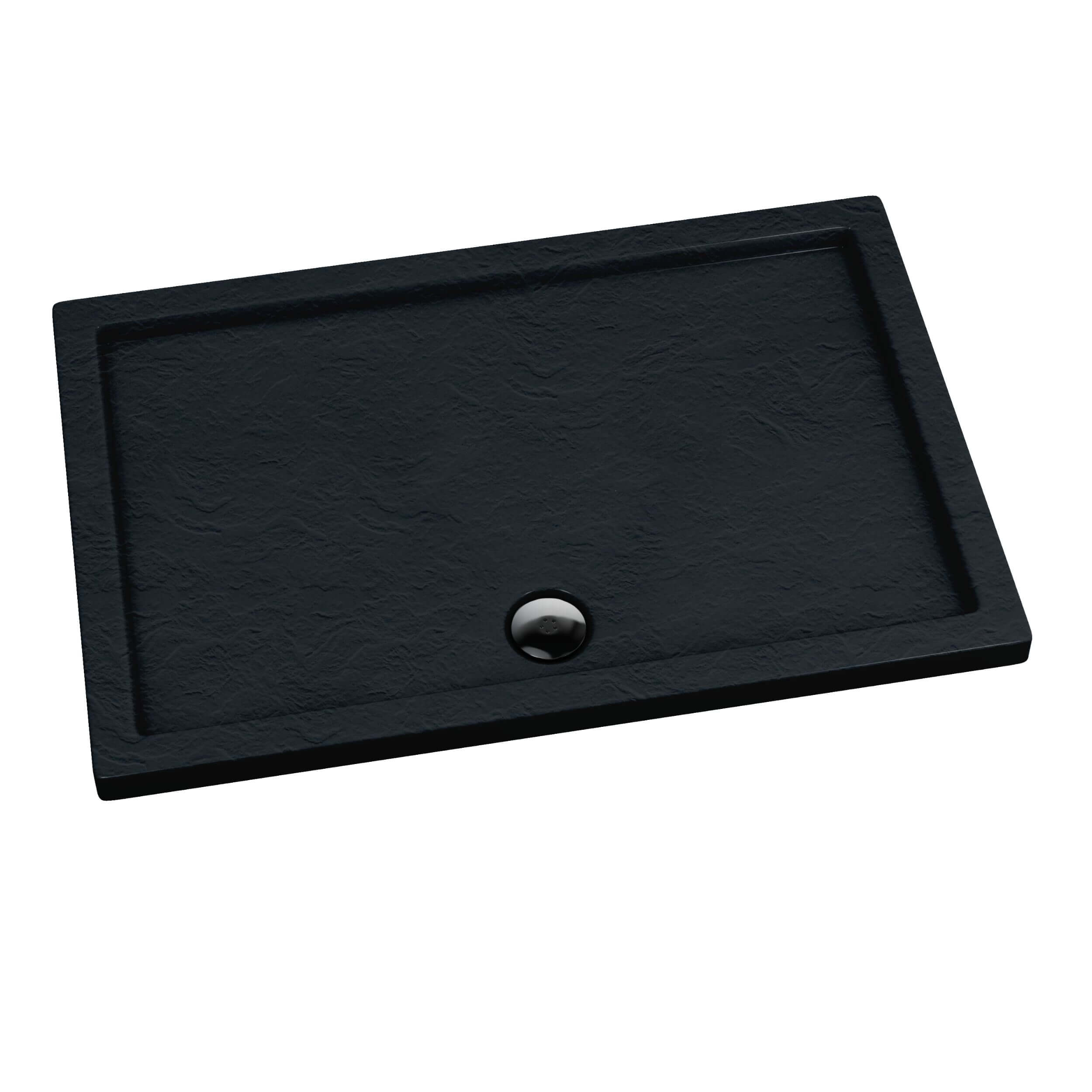 Schedpol Caspar Black Stone obdélníková sprchová vanička 160x70 cm černá 3.2256/C/ST