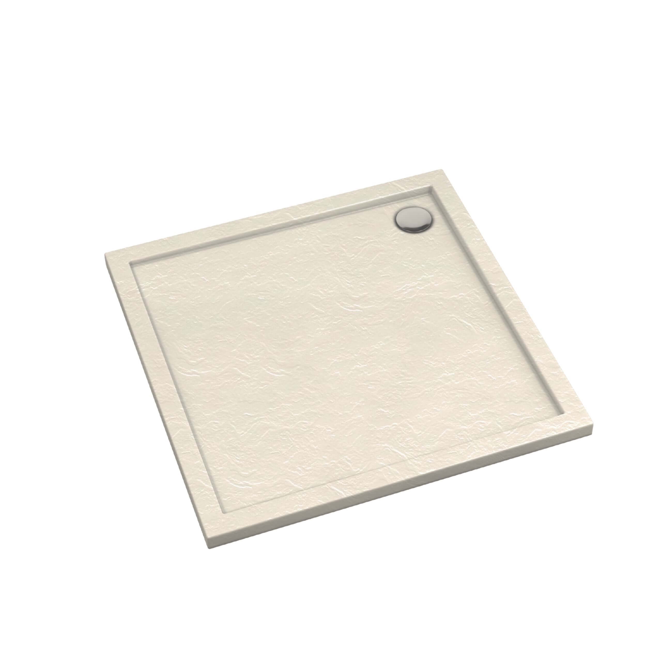 Schedpol Caspar New Cashmere Stone čtvercová sprchová vanička 80x80 cm béžová 3.2330/PK/ST