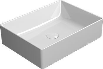 GSI Kube umyvadlo 50x37 cm obdélníkový na pult bílá lesk 942911