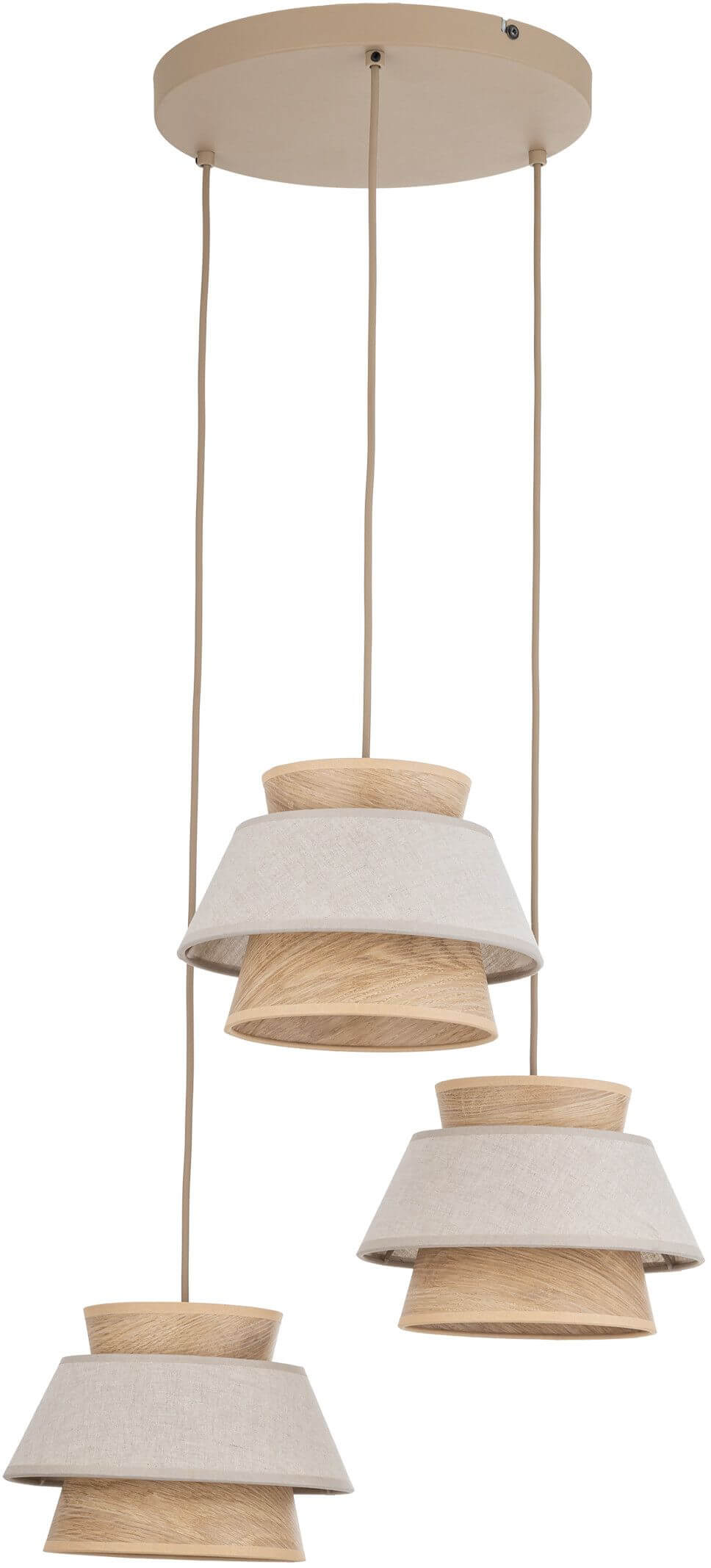 TK Lighting Kalum závěsné svítidlo 3x15 W béžová 11807