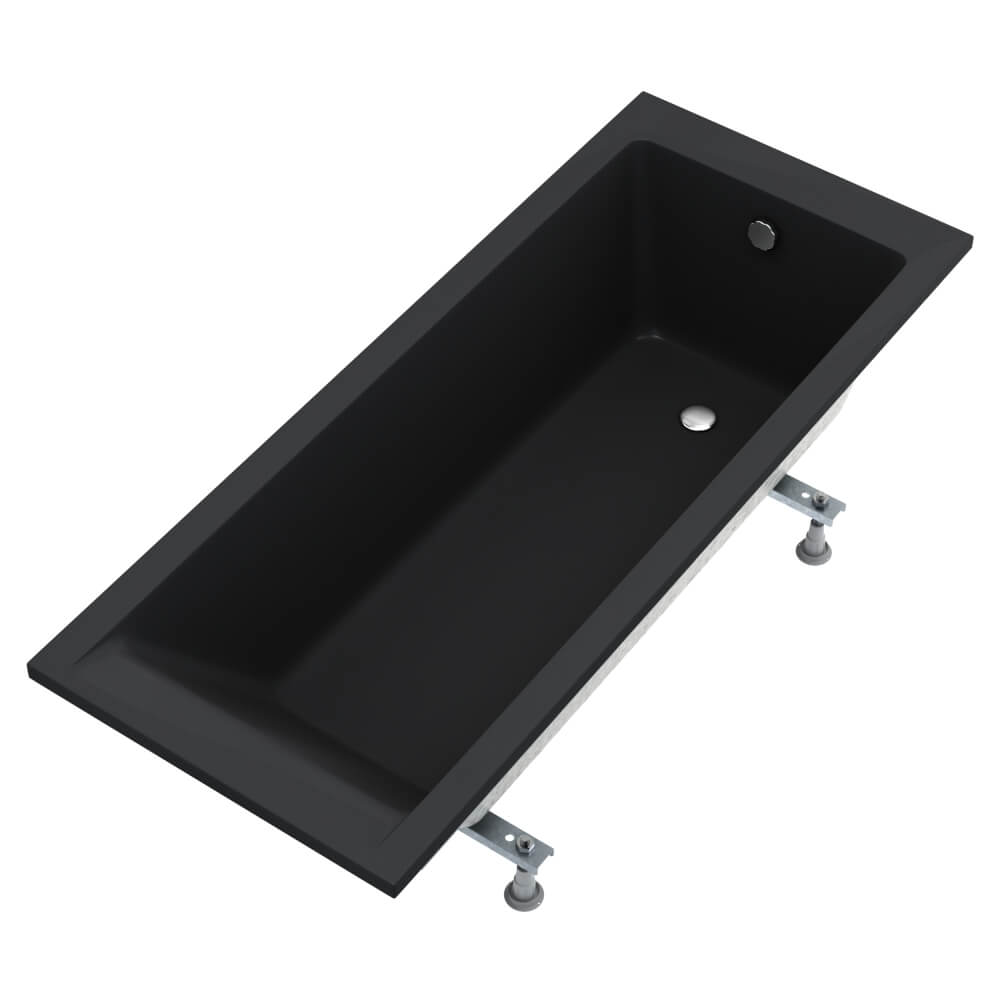Schedline Milos Black Mat obdélníková vana 160x70 cm černá 3WSP.M1P-16070/C/MG