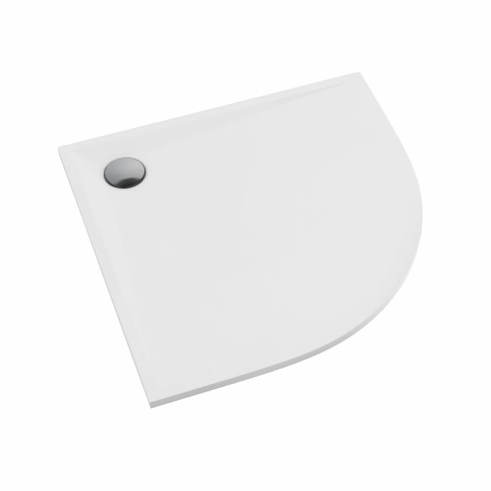 Schedline Libra White Mat půlkruhová sprchová vanička 80x80 cm bílá 3SP.L1O-8080/B/MG