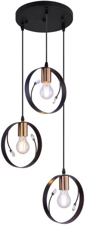 Globo Lighting Vigo závěsné svítidlo 3x60 W černá 15346-3