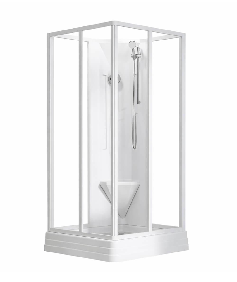 Ravak Supernova sprchový kout s vaničkou 80x80 cm čtvercový bílá lesk/průhledné sklo 82644112Z1