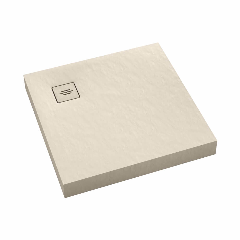 Schedline NonLimits Cashmere Stone čtvercová sprchová vanička 90x90 cm béžová 3ST.N1K-9090/PK/ST-M1/PK/ST