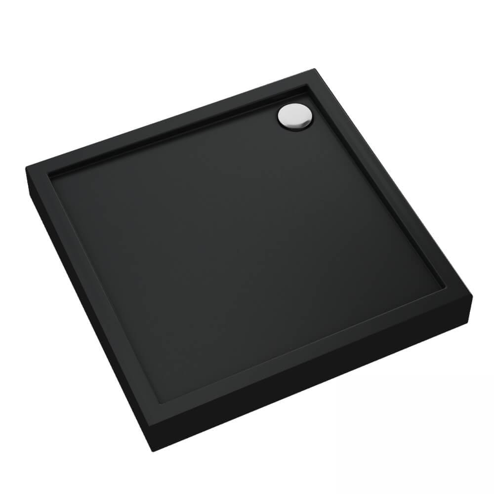 Schedline Cameron Black Mat čtvercová sprchová vanička 80x80 cm černá 3ST.C1K-8080/C/MG