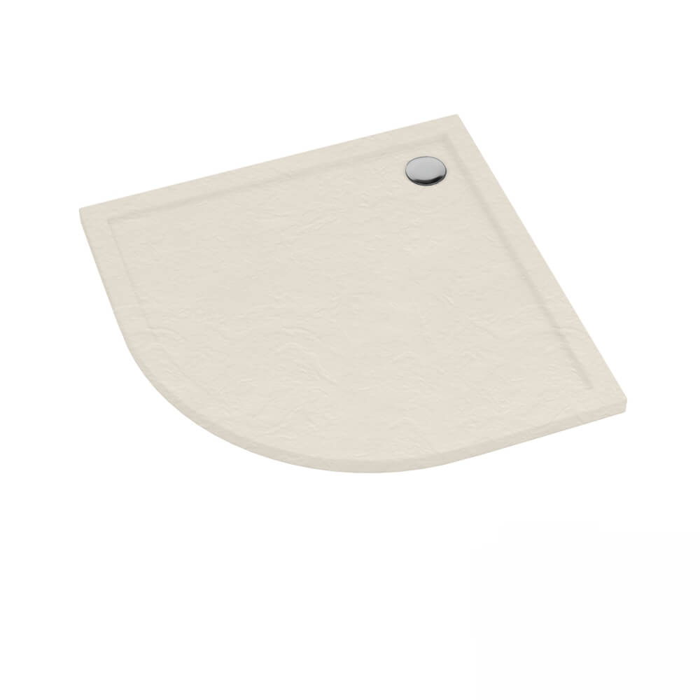 Schedline Sharper Cashmere Stone půlkruhová sprchová vanička 90x90 cm béžová 3S.S1O-9090/PK/ST