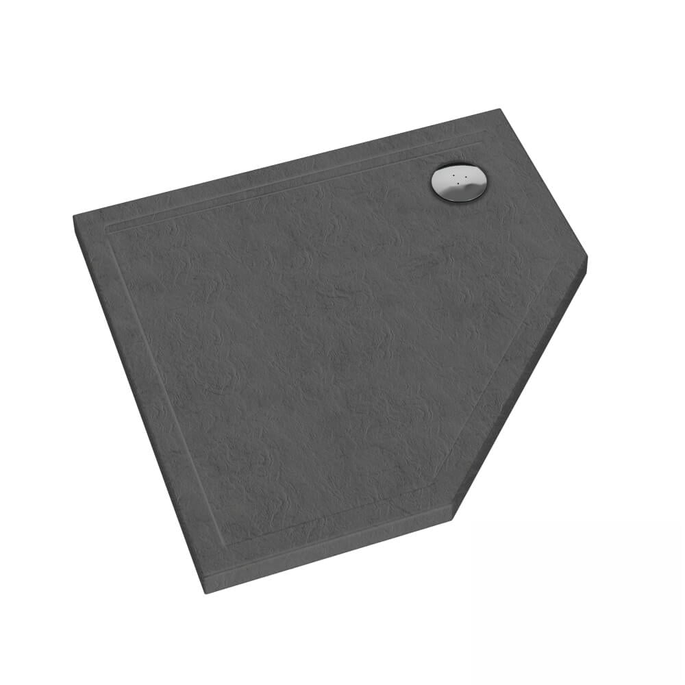 Schedline Sharper Grey Stone pětiúhelníková sprchová vanička 90x90 cm šedá 3S.S1PK-9090/S/ST
