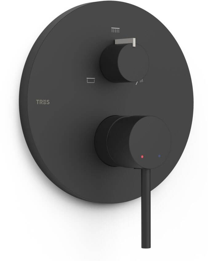 Tres Study vanová baterie pod omítku černá 26227310NM