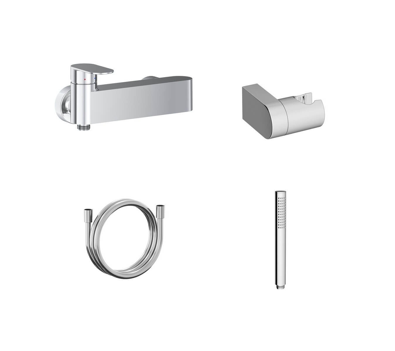 Ravak Chrome II sprchová baterie nastěnná chrom X07S121