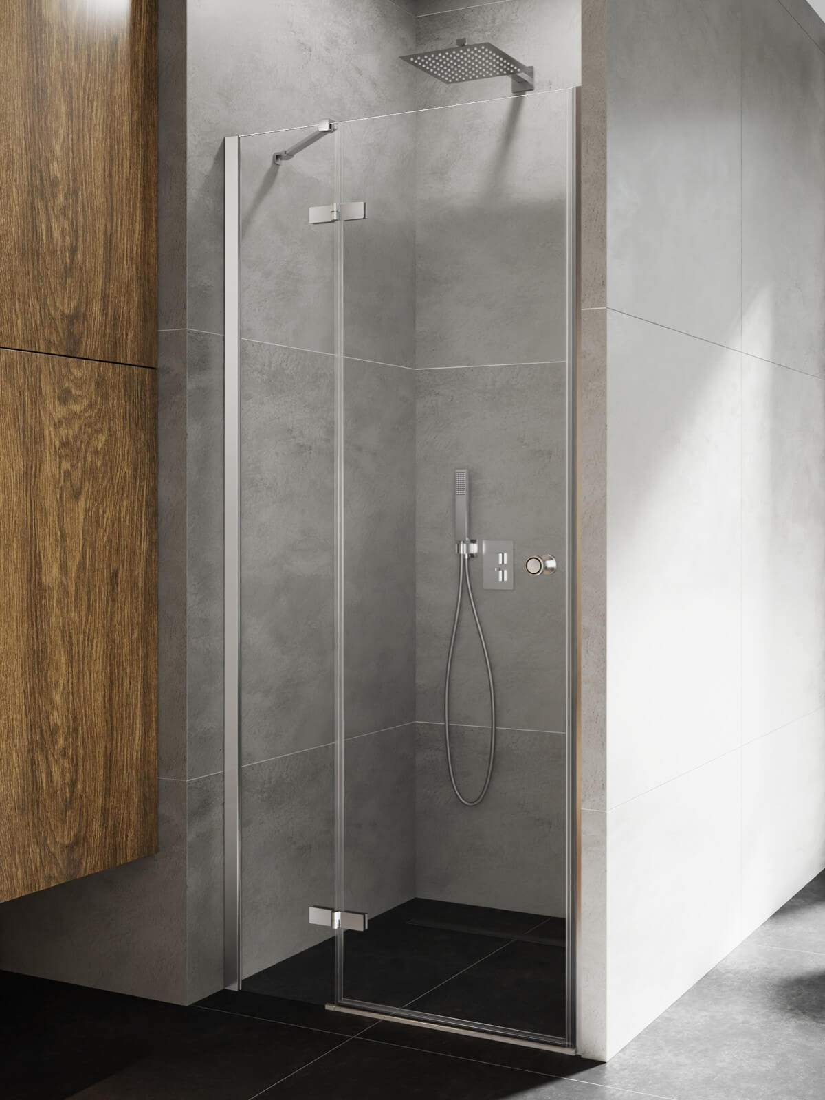 New Trendy Kalibra sprchové dveře 100 cm sklopné chrom lesk/průhledné sklo D-1003A