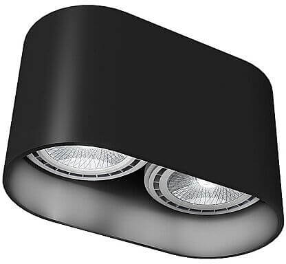 Nowodvorski Oval stropní světlo 2x15 W černá 9240