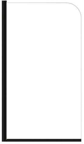 Besco Prime Black vanová zástěna 70 cm jednodílný černá matný/čiré sklo PNPB-1S