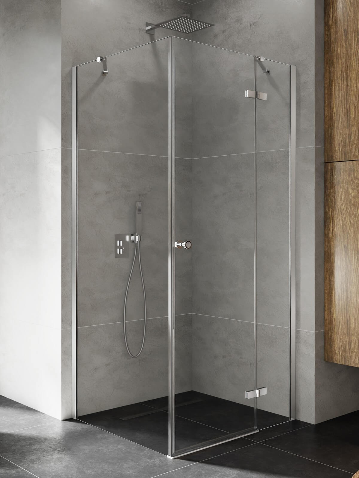 New Trendy Kalibra sprchový kout 80x70 cm obdélníkový chrom lesk/průhledné sklo K-5021