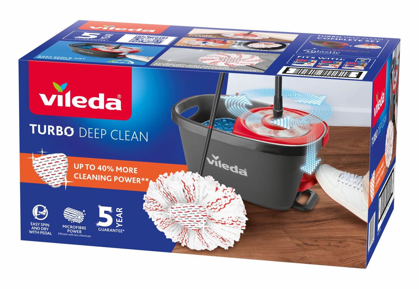 Vileda Turbo 3w1 Microfibre mop s kbelíkem a tyčí 177842