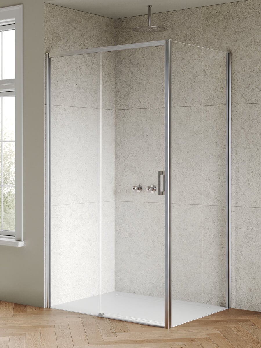 New Trendy Prime Nickel Brushed sprchový kout 120x100 cm obdélníkový nikl kartáčovaný/průhledné sklo D-1345A/D-0527B