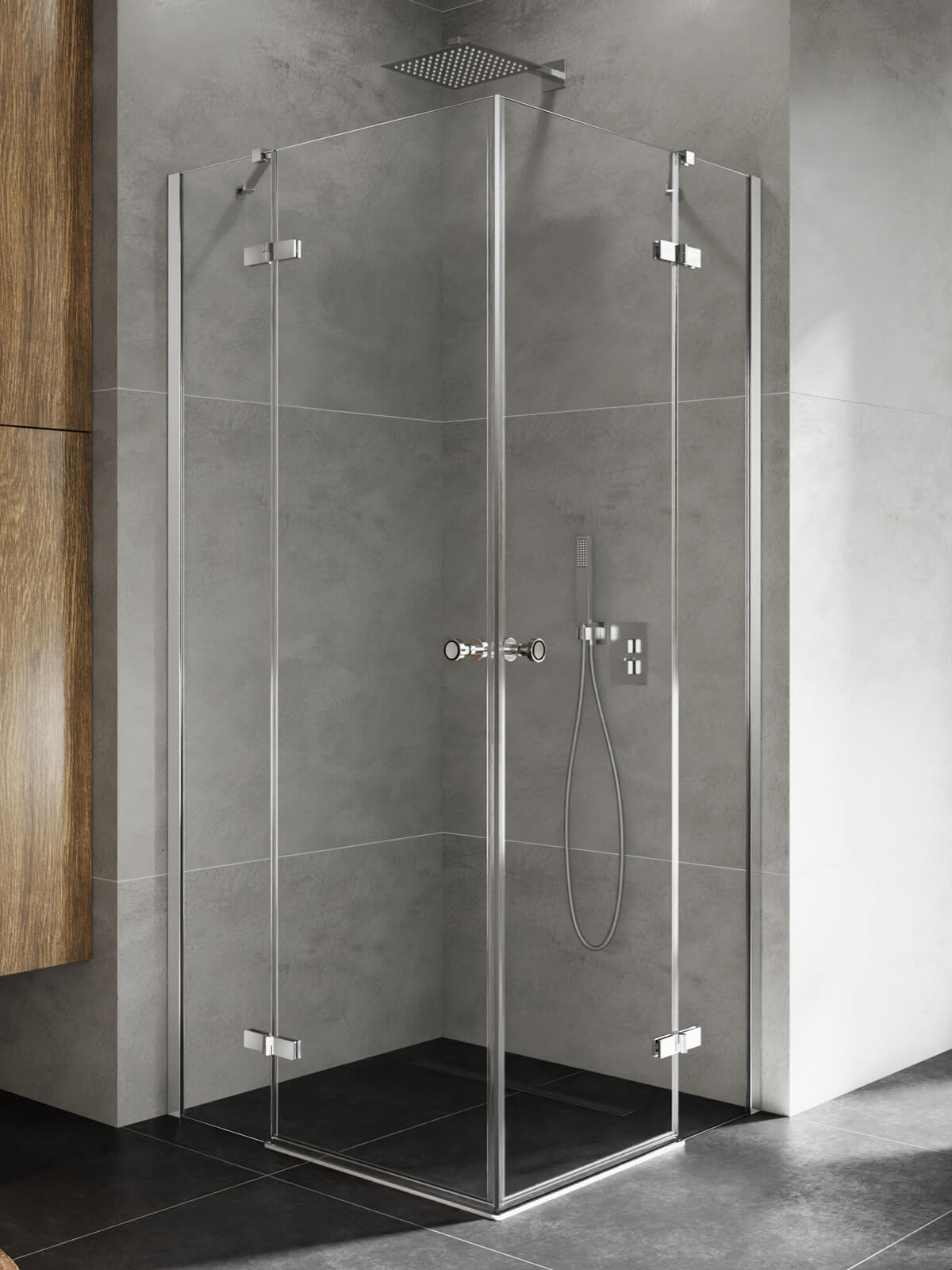 New Trendy Kalibra sprchový kout 120x80 cm obdélníkový chrom lesk/průhledné sklo K-5085