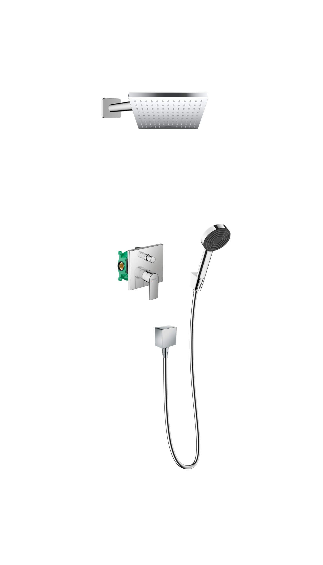 Hansgrohe Vernis Shape sprchová sada pod omítku s dešťovou sprchou chrom 88002343