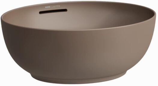 Laufen Il Bagno Alessi umyvadlo 45x38 cm oválné na pult hnědá/béžová matný H8189761881091