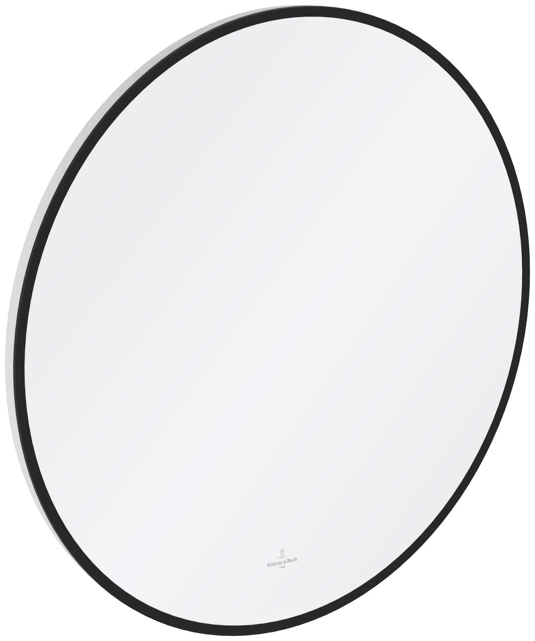 Villeroy & Boch zrcadlo 60x60 cm kulatý s osvětlením černá A4886000