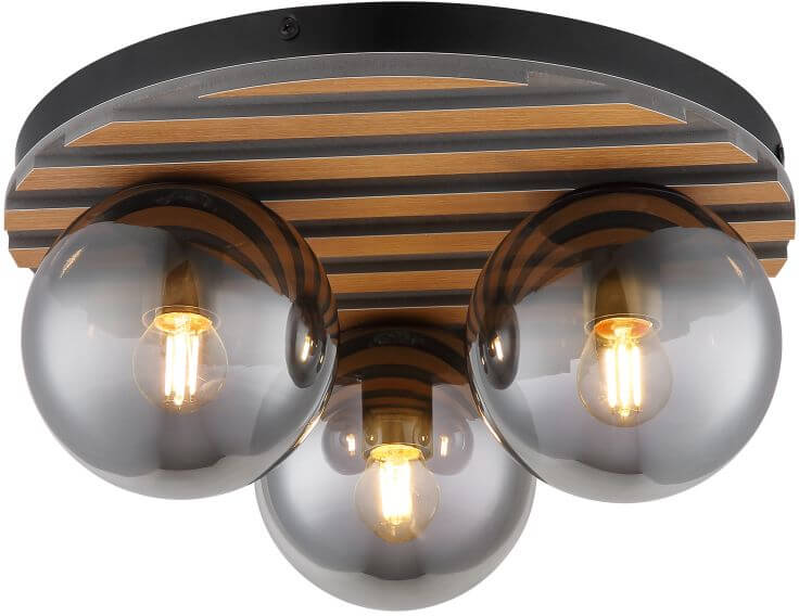 Globo Lighting Parsons stropní světlo 3x40 W černá 54343-3