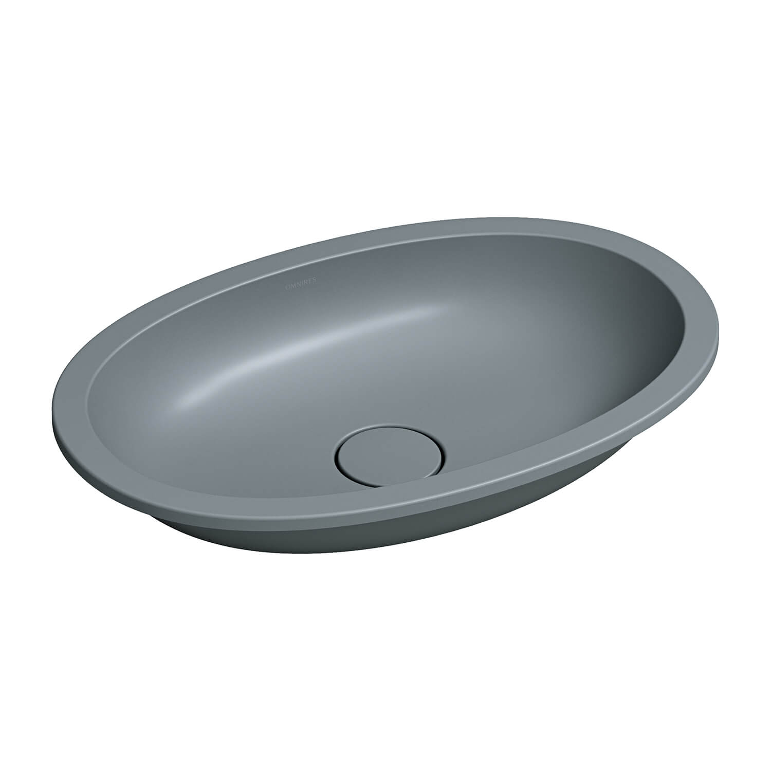 Omnires Shell M+ umyvadlo 54x34 cm oválné pod pult šedá/kámen matný SHELL540UPAG