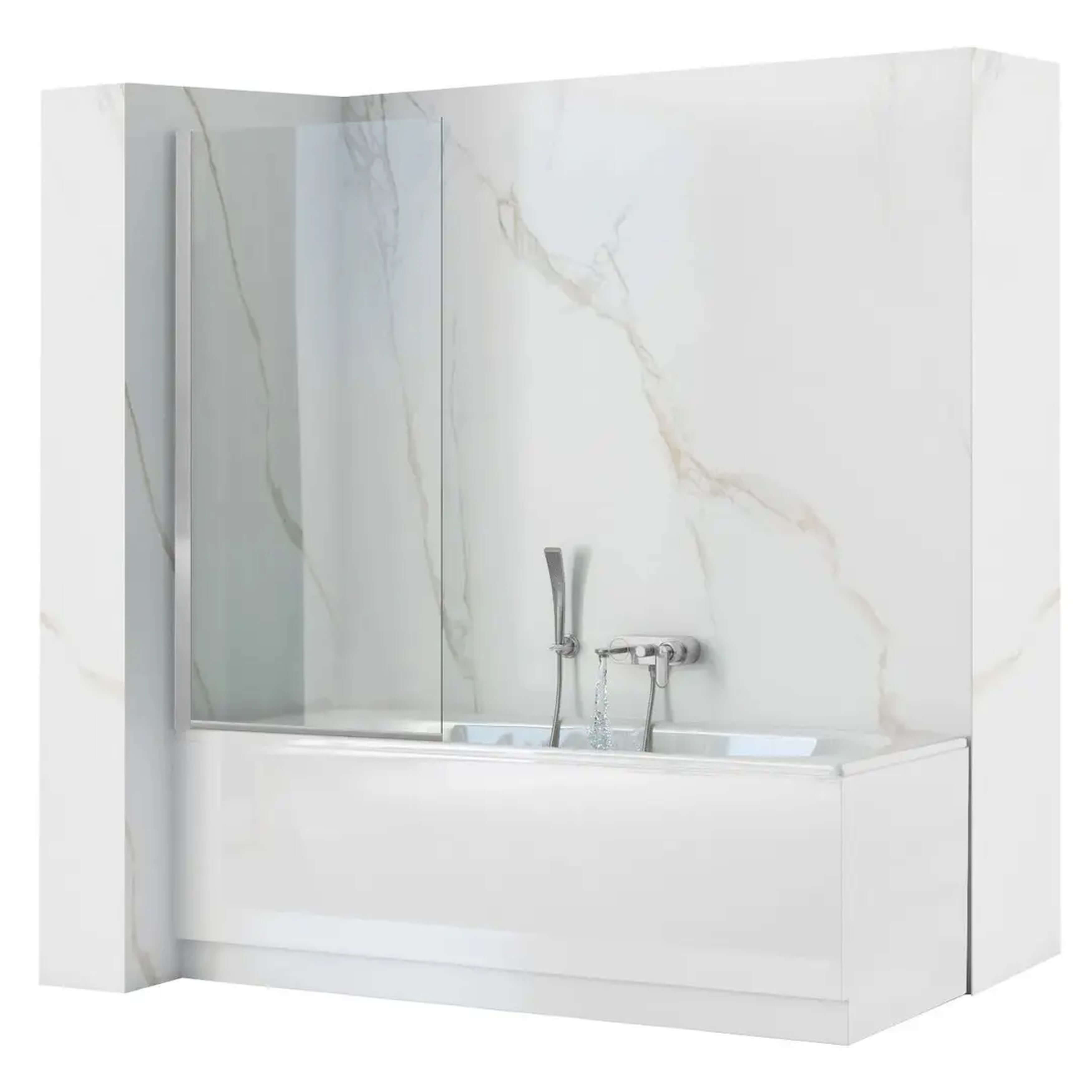 Rea Lagos vanová zástěna 70 cm jednodílný chrom /čiré sklo REA-W7639