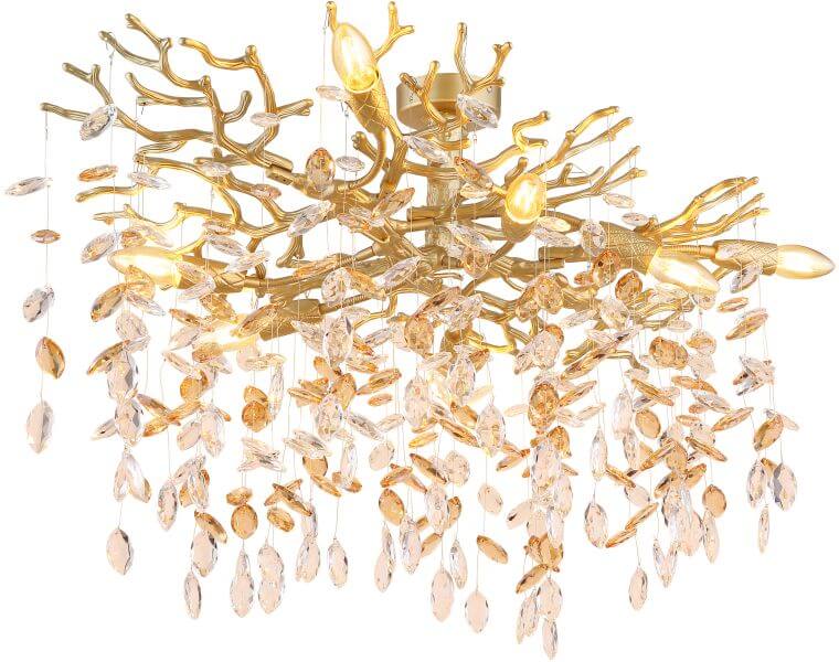 Globo Lighting Queena stropní světlo x40 W zlatá 64138D1G