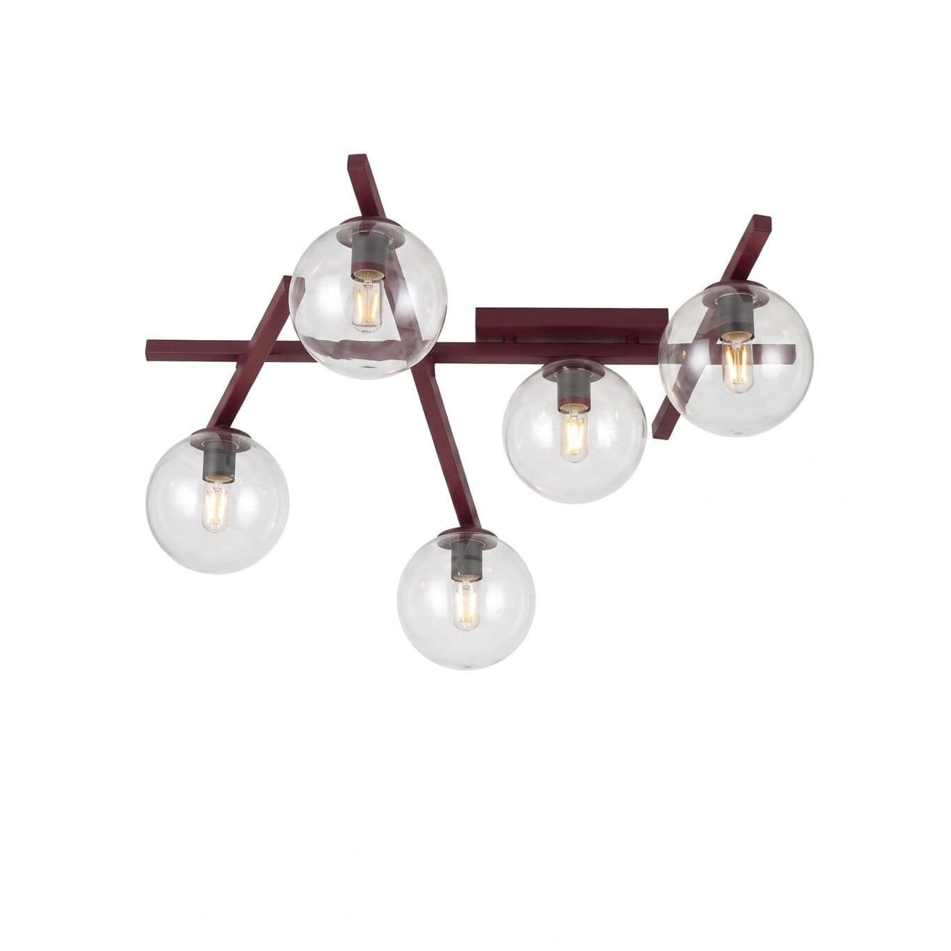 Emibig Smart stropní světlo 5x10 W vínová 1796/5