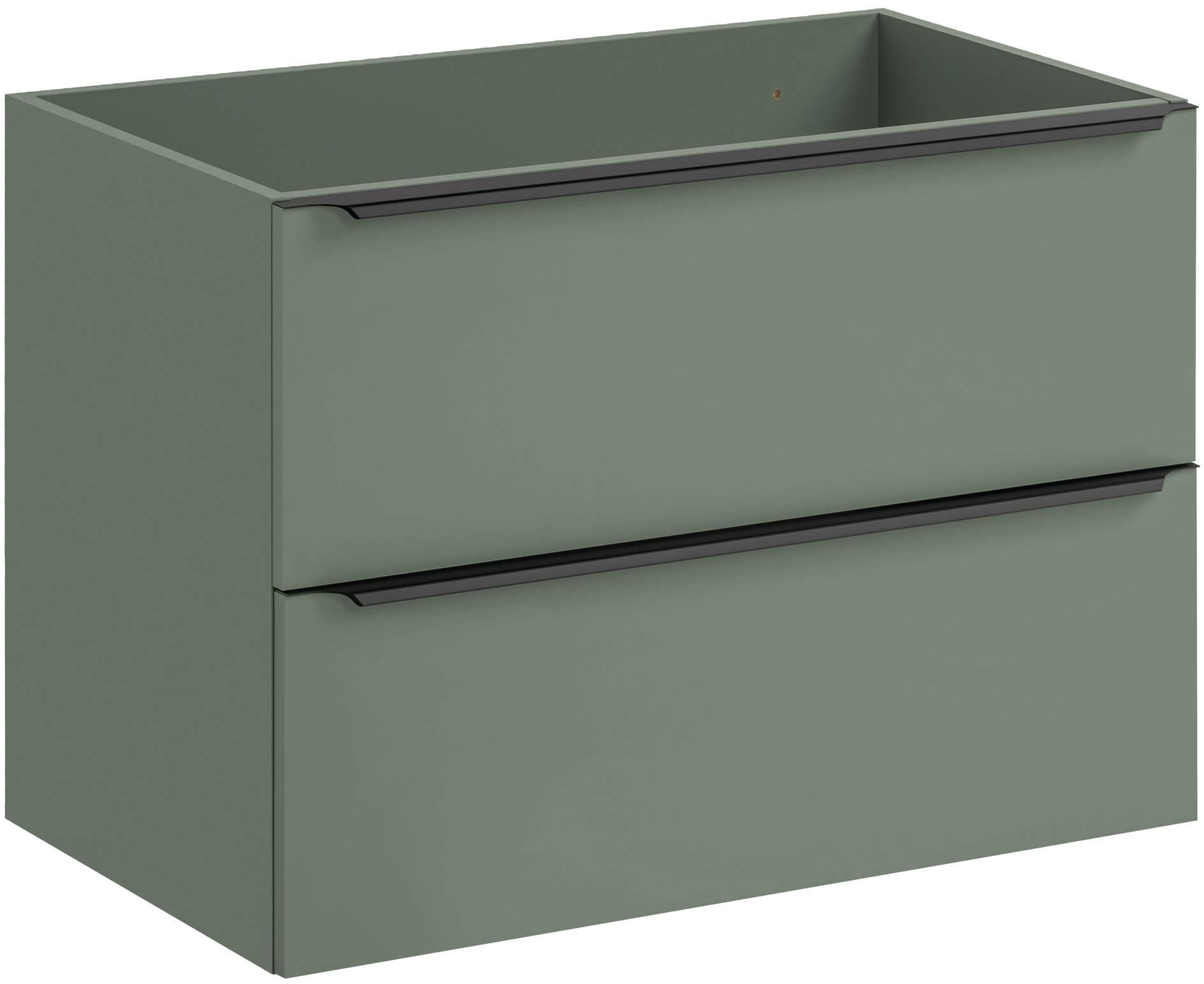 Comad Sombra Green skříňka 80x46x57 cm pod umyvadlo závěsná zelená SOMBRA GREEN 82-80-46-2S