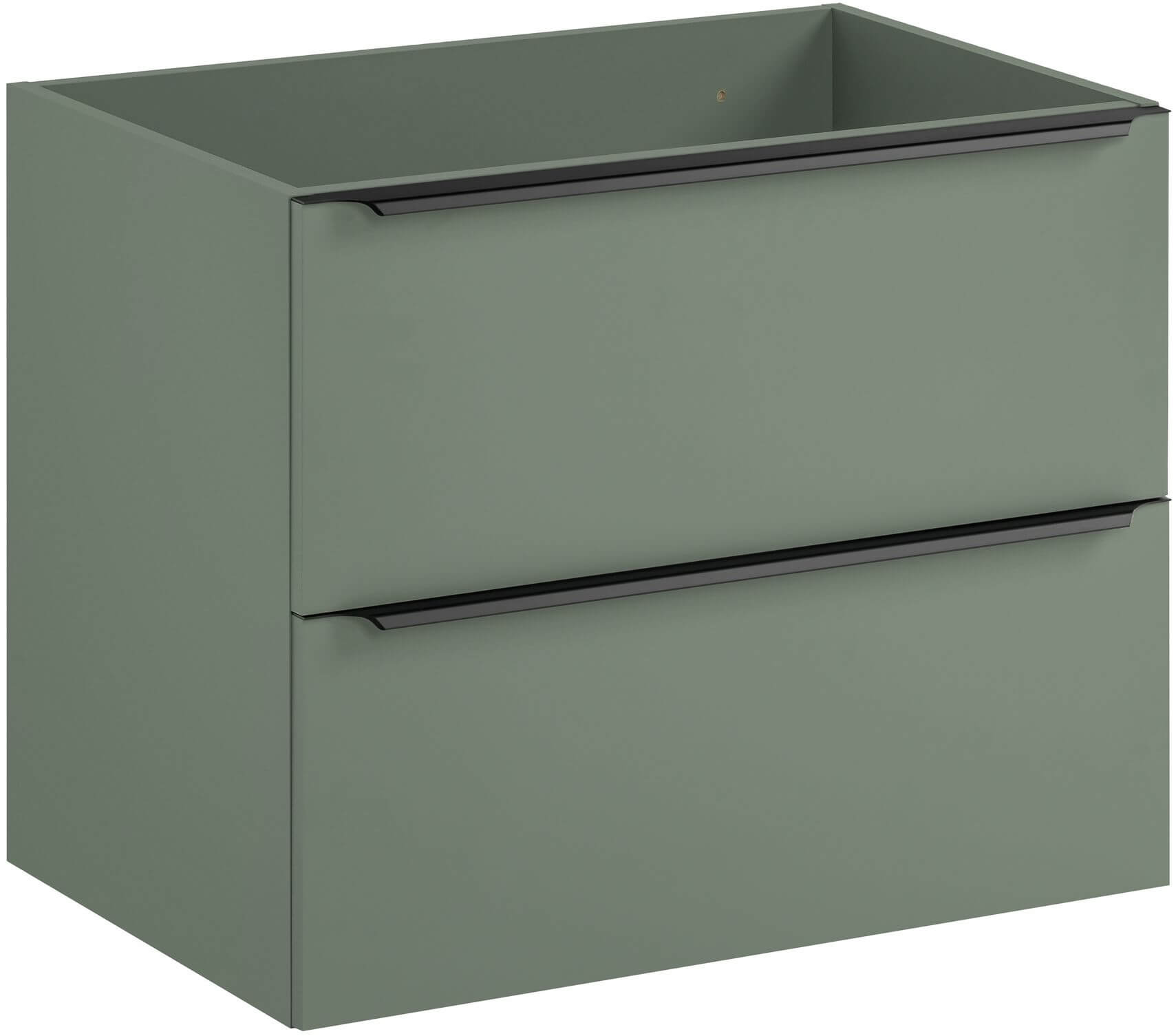 Comad Sombra Green skříňka 70x46x57 cm pod umyvadlo závěsná zelená SOMBRA GREEN 82-70-46-2S