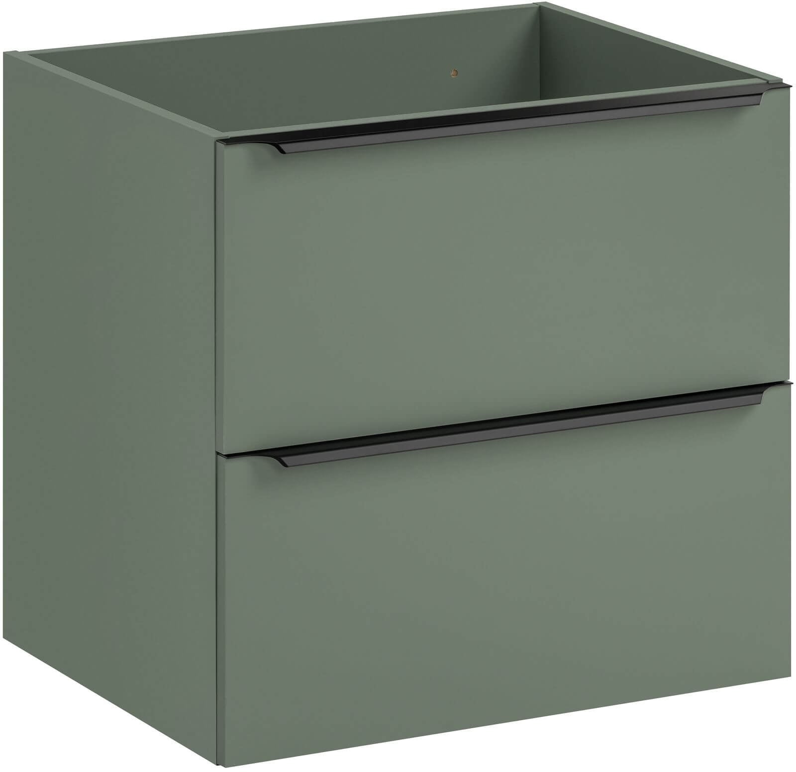 Comad Sombra Green skříňka 60x46x57 cm pod umyvadlo závěsná zelená SOMBRA GREEN 82-60-46-2S