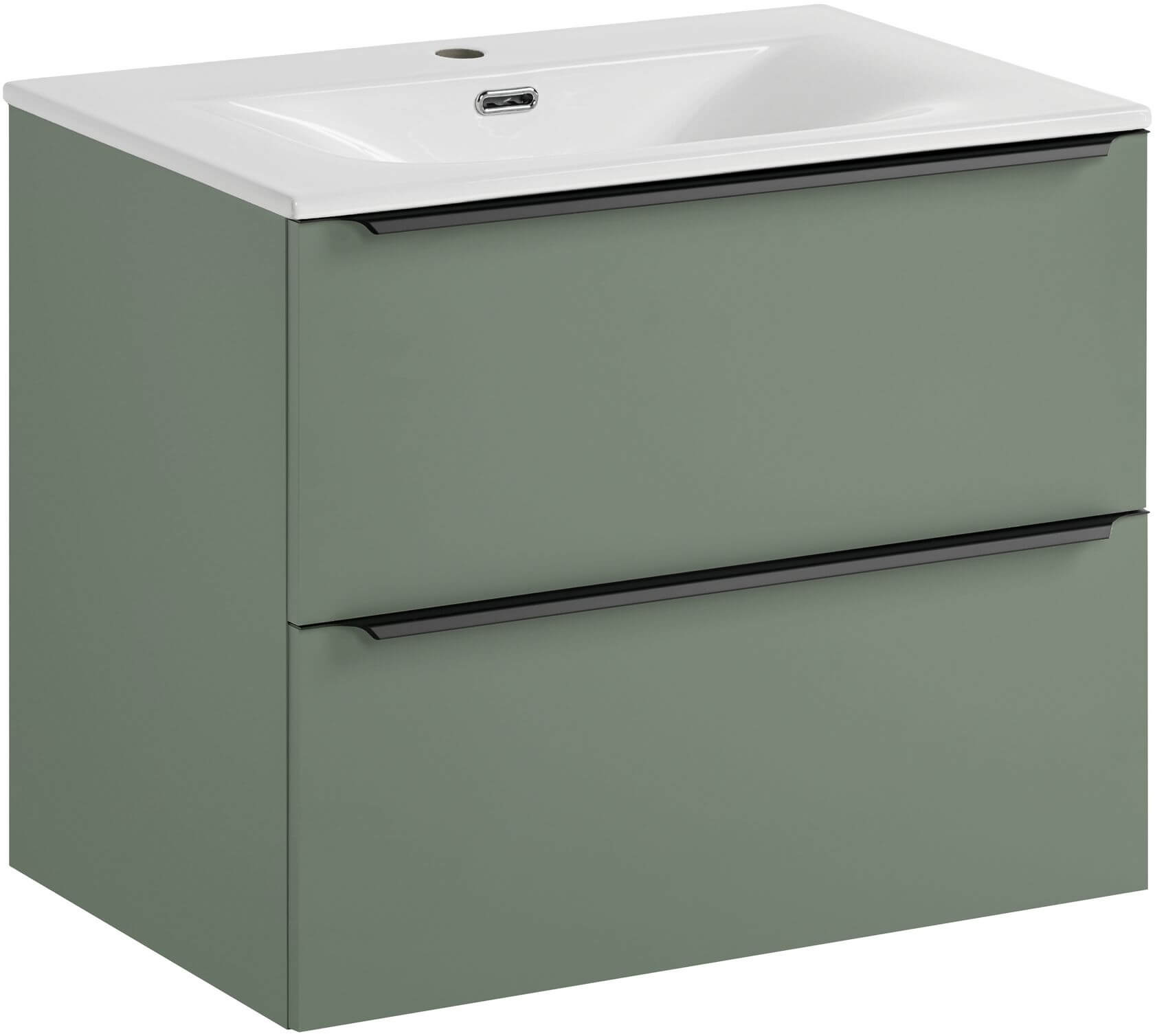 Sada skříňka Comad Sombra Green SOMBRA GREEN 82-70-46-2S, umyvadlo Comad Sky SKY 70/DP- 8099